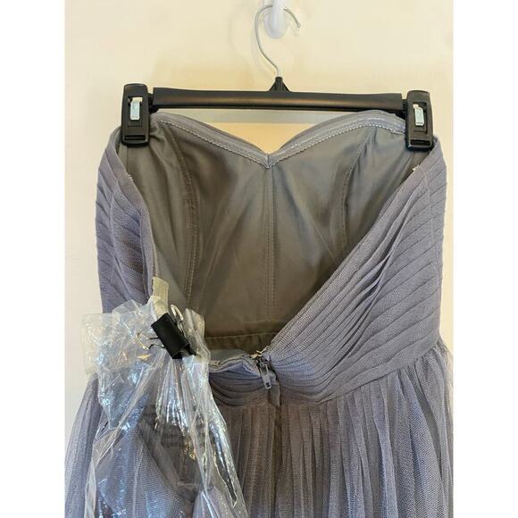 Jenny Yoo Annabelle Convertible Gray Maxi Formal Prom Ball Gown Dress Size 8 - Picture 9 of 16